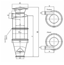 чертеж циклона ЦОЛ в Барнауле